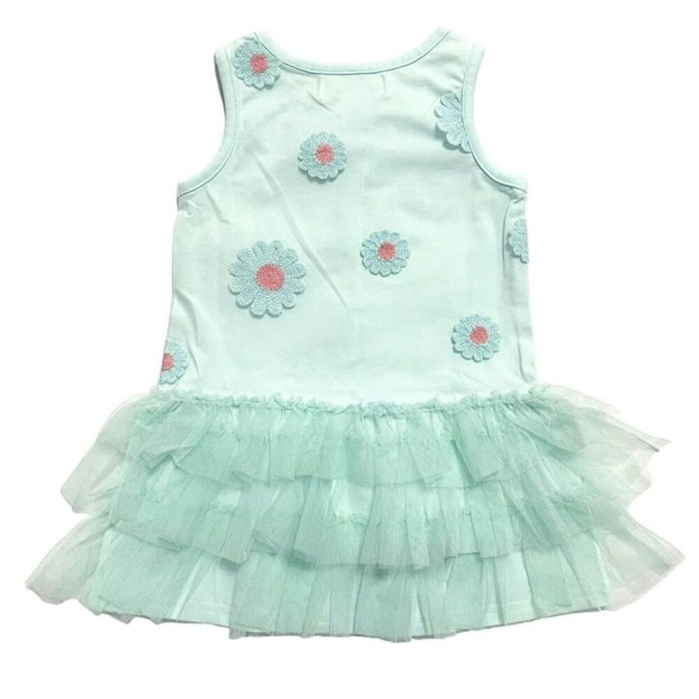 NEW Nina & Nelli 2T Crochet Flower Tulle Tank Dress - Picture 2 of 5